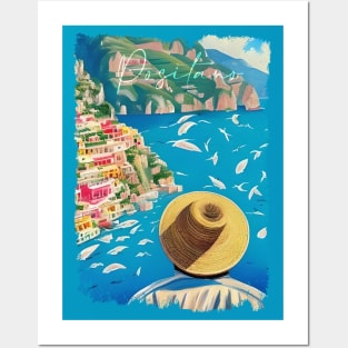 Tourist in a Surrealistic Positano Posters and Art